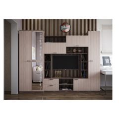 Стенка Марта 11 (Ясень темный/светлый) в Агрызе - agryz.mebel24.online | фото 2