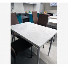 Стол Жизель (950*640) калаката/белый матовый в Агрызе - agryz.mebel24.online | фото