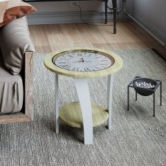 Стол журнальный ЭСТЕТ (Дуб сонома/Белый жемчуг) в Агрызе - agryz.mebel24.online | фото 2