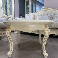 Стол журнальный круглый Мона Лиза (крем) в Агрызе - agryz.mebel24.online | фото 3