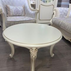 Стол журнальный круглый Мона Лиза (крем) в Агрызе - agryz.mebel24.online | фото 2