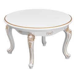 Стол журнальный круглый Натали (белый глянец) в Агрызе - agryz.mebel24.online | фото 2