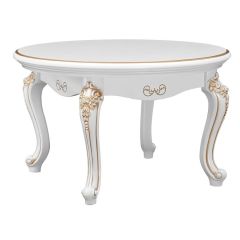 Стол журнальный круглый Натали (белый глянец) в Агрызе - agryz.mebel24.online | фото