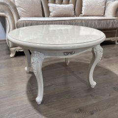 Стол журнальный круглый Патрисия (крем корень глянец) в Агрызе - agryz.mebel24.online | фото 5