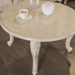 Стол журнальный круглый Патрисия (крем корень глянец) в Агрызе - agryz.mebel24.online | фото 2