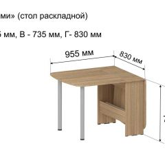 Стол-книжка раздвижной "Оригами" в Агрызе - agryz.mebel24.online | фото 5