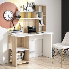 Стол компьютерный Олимп (дуб сонома/белый) в Агрызе - agryz.mebel24.online | фото