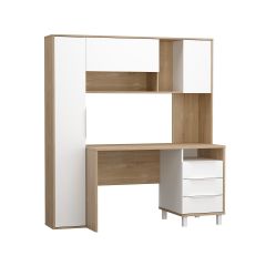 Стол рабочий 12.95 N Комфорт (Дуб сонома, Белый PE шагрень) в Агрызе - agryz.mebel24.online | фото 2