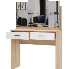 БЕАТРИС Стол туалетный (Дуб Сонома/Белый глянец) в Агрызе - agryz.mebel24.online | фото 2