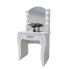 Стол туалетный Розалия №12 + ПОДСВЕТКА (лиственница белая, омела) в Агрызе - agryz.mebel24.online | фото