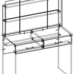 СОФИЯ Стол косметический (венге/дуб белфорд) в Агрызе - agryz.mebel24.online | фото 3