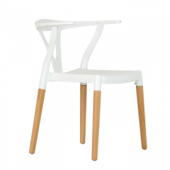 Стул Barneo N-218 Wishbone интерьерный кухонный белый в Агрызе - agryz.mebel24.online | фото 1