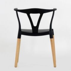 Стул Barneo N-218 Wishbone интерьерный кухонный черный в Агрызе - agryz.mebel24.online | фото 2