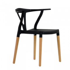 Стул Barneo N-218 Wishbone интерьерный кухонный черный в Агрызе - agryz.mebel24.online | фото 1
