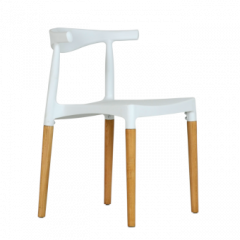 Стул Barneo N-219 Elbow интерьерный кухонный белый в Агрызе - agryz.mebel24.online | фото 1