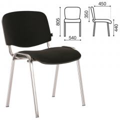Стул BRABIX "Iso CF-001" (хром каркас, ткань черная) 531419 в Агрызе - agryz.mebel24.online | фото 4