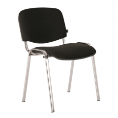 Стул BRABIX "Iso CF-001" (хром каркас, ткань черная) 531419 в Агрызе - agryz.mebel24.online | фото
