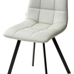 Стул CHILLI SQUARE HK017-03 светло-серый, PU/ черный каркас М-City в Агрызе - agryz.mebel24.online | фото
