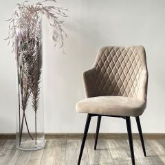 Стул HERMAN 360 град. ЛАТТЕ #25, велюр / черный каркас М-City в Агрызе - agryz.mebel24.online | фото