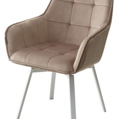 Стул MAVERICK 360 град. поворот. BLUVEL-40 BEIGE/ белый каркас, М-City в Агрызе - agryz.mebel24.online | фото