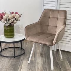 Стул MAVERICK 360 град. поворот. BLUVEL-40 BEIGE/ белый каркас, М-City в Агрызе - agryz.mebel24.online | фото 2