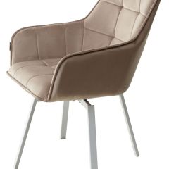 Стул MAVERICK 360 град. поворот. BLUVEL-40 BEIGE/ белый каркас, М-City в Агрызе - agryz.mebel24.online | фото 8