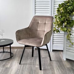 Стул MAVERICK 360 град. поворот. BLUVEL-40 BEIGE/ черный каркас, М-City в Агрызе - agryz.mebel24.online | фото 5