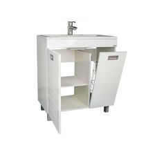Тумба под умывальник Elen 75 Cube без ящика и корзиной для белья Домино (DC5003T) в Агрызе - agryz.mebel24.online | фото 2