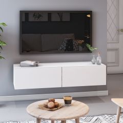 Тумба Подвесная 3 (белый/белый /белый лакобель) в Агрызе - agryz.mebel24.online | фото