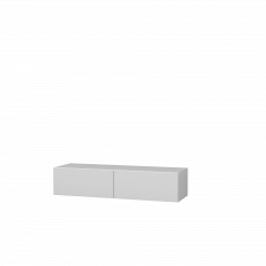 Тумба Подвесная 3 (белый/белый /белый лакобель) в Агрызе - agryz.mebel24.online | фото 2