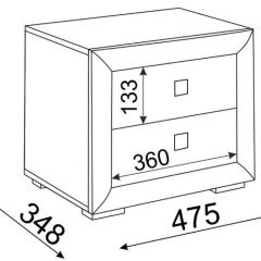 Тумба прикроватная Глэдис М30 (ЯШС/Белый) в Агрызе - agryz.mebel24.online | фото 2