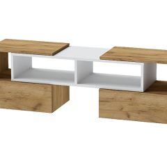 Тумба раздвижная (ЛДСП дуб крафт золотой/белый) в Агрызе - agryz.mebel24.online | фото