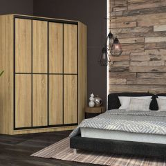 Угловой шкаф-купе Лофт (Дуб Сонома) в Агрызе - agryz.mebel24.online | фото