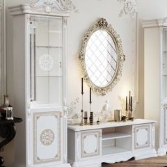 Витрина 1- дверная (12.321) Грация (белый/золото) в Агрызе - agryz.mebel24.online | фото 2