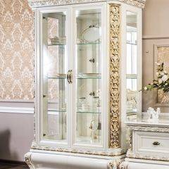 Витрина двухстворчатая Алсу (белый глянец) в Агрызе - agryz.mebel24.online | фото 2
