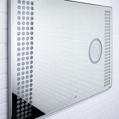 Зеркало Cosmo 100 alum (линза) с подсветкой Sansa (SCL1026Z) в Агрызе - agryz.mebel24.online | фото 2