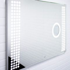 Зеркало Cosmo 100 alum (линза) с подсветкой Sansa (SCL1026Z) в Агрызе - agryz.mebel24.online | фото 3