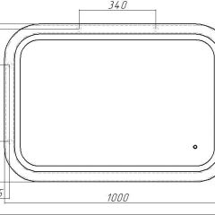 Зеркало Elis 100 white с подсветкой Sansa (SEe1045Z) в Агрызе - agryz.mebel24.online | фото 7