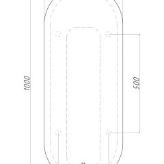 Зеркало Кито 1000х400 с подсветкой Домино (GL7047Z) в Агрызе - agryz.mebel24.online | фото 2
