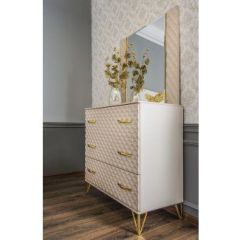 Зеркало ППУ Lara (бежевый глянец) в Агрызе - agryz.mebel24.online | фото 3
