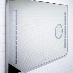 Зеркало Quadro 100 alum (линза) с подсветкой Sansa (SQL1030Z) в Агрызе - agryz.mebel24.online | фото 2