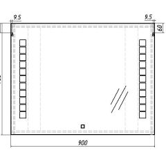 Зеркало Quadro 90 alum с подсветкой Sansa (SQ1018Z) в Агрызе - agryz.mebel24.online | фото 7