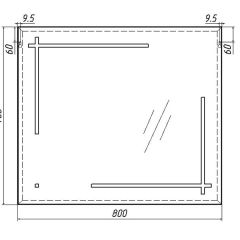 Зеркало Ray 80 black с подсветкой Sansa (SR1037Z) в Агрызе - agryz.mebel24.online | фото 7