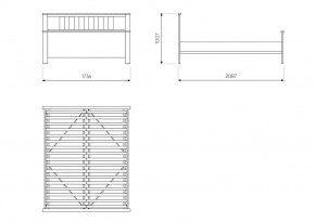 2.08.04.070.14 САГА кровать двойная 160х200 белая/ясень в Агрызе - agryz.mebel24.online | фото 3
