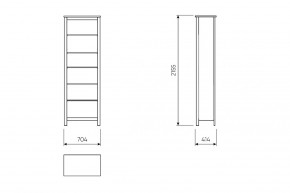 2.08.07.110.6 САГА стеллаж 70 темно-бирюзовый RU в Агрызе - agryz.mebel24.online | фото