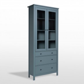 2.08.07.130.6 САГА шкаф с витриной 90 темно-бирюзовый RU в Агрызе - agryz.mebel24.online | фото
