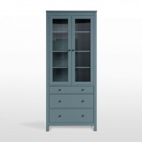 2.08.07.130.6 САГА шкаф с витриной 90 темно-бирюзовый RU в Агрызе - agryz.mebel24.online | фото 2