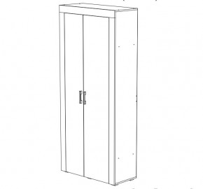 Ангара Шкаф 2-х створчатый (Графит/дуб юкон) в Агрызе - agryz.mebel24.online | фото 1