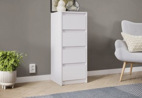 АЙДЕН КМ06-400 Комод 4 ящика (белый) в Агрызе - agryz.mebel24.online | фото 1