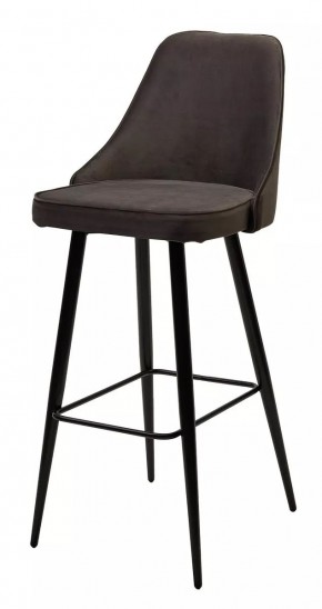 Барный стул NEPAL-BAR ГРАФИТ #14, велюр/ черный каркас (H=78cm) М-City в Агрызе - agryz.mebel24.online | фото 1